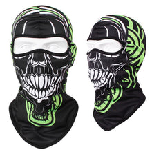 Load image into Gallery viewer, Skull Print Bandana Balaclava Full Face Cover Elastic Outdoor Fishing Hunting Hiking Cycling Neck Gaiter Head Warmer Face Shield