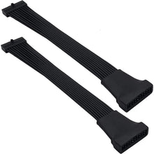 Load image into Gallery viewer, Small Mini USB 3.0 19/20 Pin Internal Extension Header Adapter Cable for Motherboard 4.7 Inches (2 Pack)