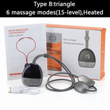 Load image into Gallery viewer, Smart Hanging Neck Massager Heating TENS EMS Pulse Necklace Microcurrent Cervical Shoulder Spine Kneading Low Frequency Relaxi