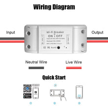 Load image into Gallery viewer, Smart Light Switch DIY WiFi Breaker Works With Alexa Google Home Universal Timer Life APP Wireless Remote Control Fan Switch