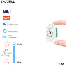 Load image into Gallery viewer, Tuya Wifi Smart Ceiling Fan Speed Switch EU 220V Mini Wall On Off Module Remote Electric Control For Alexa Google Home