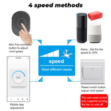 Load image into Gallery viewer, Tuya Wifi Smart Ceiling Fan Speed Switch EU 220V Mini Wall On Off Module Remote Electric Control For Alexa Google Home