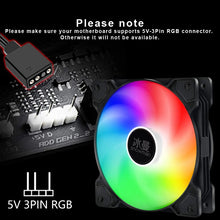 Load image into Gallery viewer, Cooling Fan 4 Pin 120mm Computer Case Fan Silent 12CM Fan CPU Cooling RGB Quiet PC Cooler Fan