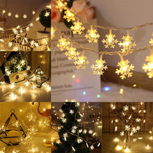 Load image into Gallery viewer, Snowflake LED Light Christmas Decor For Home Hanging Garland Christmas Ornaments Xmas Tree Decor Noel Navidad