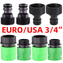 Load image into Gallery viewer, Quick Connector Nipple EURO USA 3/4 Inch Male Threaded Hose Pipe Adapter for Garden Tubing Drip Irrigation Watering System