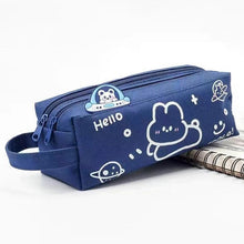 Load image into Gallery viewer, Pencil Case Candy Color Large Capacity Double Zipper Fabric Pen Box