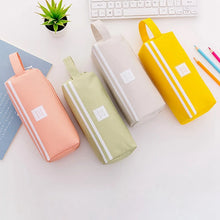 Load image into Gallery viewer, Pencil Case Candy Color Large Capacity Double Zipper Fabric Pen Box