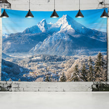 Load image into Gallery viewer, Snow Mountain Natural Scenery Tapestry Wall Hanging River Hippie Mattress Bohemian Bedroom Living Room Home Decor