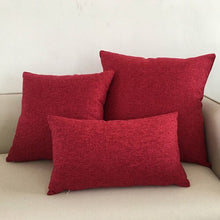 Load image into Gallery viewer, Solid Sofa Cushion Cover 30x50/40x40/45x45/40x60/50x50/55x55/60x60cm Decorative Throw Pillow Case For Car Seat Chair