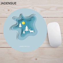 Load image into Gallery viewer, 20*20cm Soft Laptop Mouse Mat Cartoon Anime Planets Cute Mouse Mat Kawaii Desk Mats Anti-slip Circular Games Office Supplies Deskpad