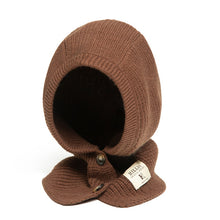 Load image into Gallery viewer, Solid Knitted Balaclava Magic Scarf for Women Winter Warm Neck Pullover Cap Ourdoor Ring Beanies Soft Woolen Yarn Muffler 2023