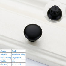 Load image into Gallery viewer, Doorknob Solid Modern Simple Furniture Hardware Accessories Drawer Cabinet Door Handle American Black Cabinet Wardrobe Single Hole Knobs
