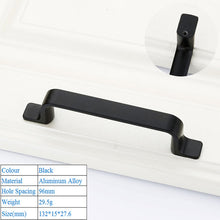 Load image into Gallery viewer, Doorknob Solid Modern Simple Furniture Hardware Accessories Drawer Cabinet Door Handle American Black Cabinet Wardrobe Single Hole Knobs