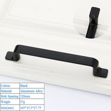 Load image into Gallery viewer, Doorknob Solid Modern Simple Furniture Hardware Accessories Drawer Cabinet Door Handle American Black Cabinet Wardrobe Single Hole Knobs