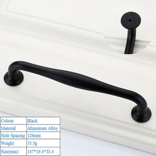 Load image into Gallery viewer, Doorknob Solid Modern Simple Furniture Hardware Accessories Drawer Cabinet Door Handle American Black Cabinet Wardrobe Single Hole Knobs
