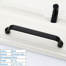 Load image into Gallery viewer, Doorknob Solid Modern Simple Furniture Hardware Accessories Drawer Cabinet Door Handle American Black Cabinet Wardrobe Single Hole Knobs