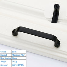 Load image into Gallery viewer, Doorknob Solid Modern Simple Furniture Hardware Accessories Drawer Cabinet Door Handle American Black Cabinet Wardrobe Single Hole Knobs