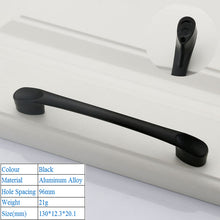 Load image into Gallery viewer, Doorknob Solid Modern Simple Furniture Hardware Accessories Drawer Cabinet Door Handle American Black Cabinet Wardrobe Single Hole Knobs