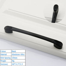 Load image into Gallery viewer, Doorknob Solid Modern Simple Furniture Hardware Accessories Drawer Cabinet Door Handle American Black Cabinet Wardrobe Single Hole Knobs