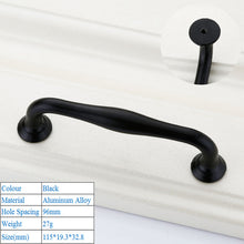 Load image into Gallery viewer, Doorknob Solid Modern Simple Furniture Hardware Accessories Drawer Cabinet Door Handle American Black Cabinet Wardrobe Single Hole Knobs