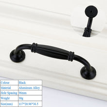 Load image into Gallery viewer, Doorknob Solid Modern Simple Furniture Hardware Accessories Drawer Cabinet Door Handle American Black Cabinet Wardrobe Single Hole Knobs