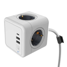 Load image into Gallery viewer, Sopend PowerCube Socket Power StripPlug Wall with 4 Outlets 2 USB One Switch Type C Ports 1.5m Extension Cable Multi Charger