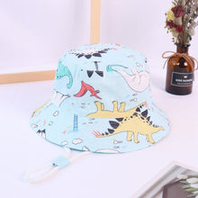 Load image into Gallery viewer, Spring Autumn Thin Cartoon Dinosaur Print Baby Bucket Hat Cotton Fisherman Hats Kids Summer Toddler Boys Girls Panama Sun Cap
