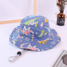 Load image into Gallery viewer, Spring Autumn Thin Cartoon Dinosaur Print Baby Bucket Hat Cotton Fisherman Hats Kids Summer Toddler Boys Girls Panama Sun Cap