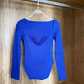 Load image into Gallery viewer, Square Collar Long Sleeve Woman Sweaters Knitted Pullover Women Spring Autumn Sweater Winter Tops For Women Black White Jumper