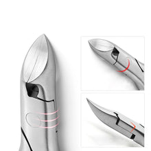 Load image into Gallery viewer, Stainless steel nail clippers trimmer Ingrown pedicure care professional Cutter nipper tools for feet toenail paronychia improve