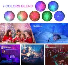 Load image into Gallery viewer, Laser Galaxy Starry Sky Projector Rotating Water Waving Night Light Led Colorful Nebula Cloud Lamp Atmospher Bedroom Beside Lamp