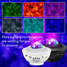 Load image into Gallery viewer, LED Projector Ocean Wave Night Light Room Decor Rotate Starry Sky Porjectors Decoration Bedroom Lamp