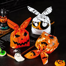 Load image into Gallery viewer, StoBag 50pcs Halloween Candy Packaging Bag Party Trick Or Treat Handbag For Children Gift Cookies Handmade Favour Biscuits Snack