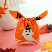 Load image into Gallery viewer, StoBag 50pcs Halloween Candy Packaging Bag Party Trick Or Treat Handbag For Children Gift Cookies Handmade Favour Biscuits Snack
