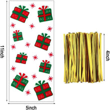 Load image into Gallery viewer, StoBag 50pcs Christmas Self-adhesive Candy Packaging Bags Plastic Event & Party New Year Handmade Cookie Gift Decoration