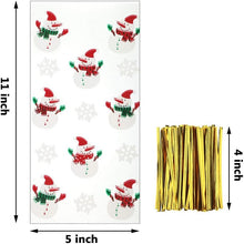 Load image into Gallery viewer, StoBag 50pcs Christmas Self-adhesive Candy Packaging Bags Plastic Event & Party New Year Handmade Cookie Gift Decoration