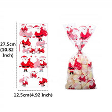 Load image into Gallery viewer, StoBag 50pcs Christmas Self-adhesive Candy Packaging Bags Plastic Event & Party New Year Handmade Cookie Gift Decoration