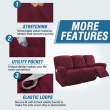 Load image into Gallery viewer, Stretch 1-2-3 Seater All-inclusive Elastic Recliner Sofas Cover Non-slip Convertible Reclining Relax Armchair Sofa Cover
