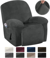 Load image into Gallery viewer, Velvet Recliner Chair Cover Protector Elastic All-inclusive Massage Sofa Couch Cover for Living Room Wingback Armchair Sofa