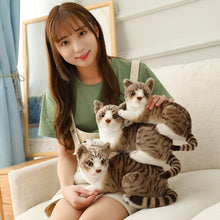 Load image into Gallery viewer, Stuffed Lifelike Siamese Cats Plush Toy simulation American Shorthair Cute Cat Doll Pet Toys Home Decor Gift For Girls birthday