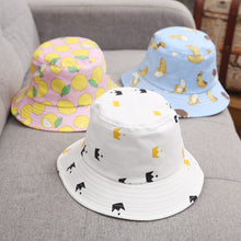 Load image into Gallery viewer, Summer Baby Sun Hat Children Outdoor Anti UV Protection Beach Caps Fishing Bucket Hats Kids Boy Girl Cartoon Fisherman Hat