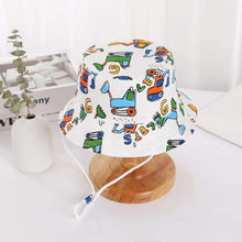Load image into Gallery viewer, Summer Kids Boy Cartoon Printing Cotton Fisherman Hat Baby Sun Caps For Girl Children Bonnet