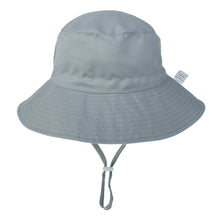 Load image into Gallery viewer, Summer Outdoor UV Protection Bucket Hat for Baby Kids Wide Brim Beach Sun Hat Adjustable Chin Strap Cap for 0-8 Years Girl Boy