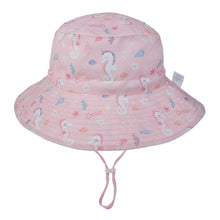 Load image into Gallery viewer, Summer Outdoor UV Protection Bucket Hat for Baby Kids Wide Brim Beach Sun Hat Adjustable Chin Strap Cap for 0-8 Years Girl Boy