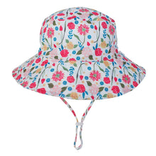 Load image into Gallery viewer, Summer Outdoor UV Protection Bucket Hat for Baby Kids Wide Brim Beach Sun Hat Adjustable Chin Strap Cap for 0-8 Years Girl Boy