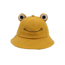 Load image into Gallery viewer, Summer Sunscreen Fisherman Cap Beach Caps Outdoor Fishing Hunting Sunhat Headwear Foldable Cotton Cute Frog Bucket Hat