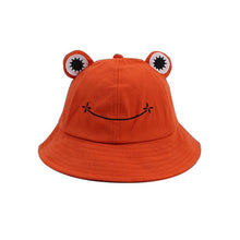 Load image into Gallery viewer, Summer Sunscreen Fisherman Cap Beach Caps Outdoor Fishing Hunting Sunhat Headwear Foldable Cotton Cute Frog Bucket Hat