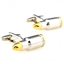 Load image into Gallery viewer, Cufflinks French Style Shirt Cufflinks Cuff Cufflink Men's Cufflinks Gold and Silver Color Bullet Cufflinks