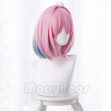 Load image into Gallery viewer, THE IDOLM CINDERELLA GIRLS Yumemi Riamu Cosplay Wig Women Short Straight Synthetic Anime Game Cos Wig Pink Gradient Green