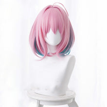 Load image into Gallery viewer, THE IDOLM CINDERELLA GIRLS Yumemi Riamu Cosplay Wig Women Short Straight Synthetic Anime Game Cos Wig Pink Gradient Green